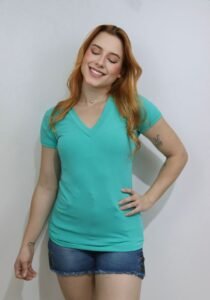 Blusa Básica Manga Curta - Ela Linda - Imagem 14