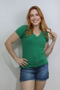 Blusa Básica Manga Curta - Ela Linda - Imagem 8