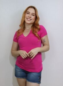 Blusa Básica Manga Curta - Ela Linda - Imagem 7
