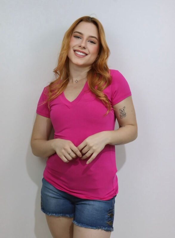 Blusa Básica  Manga Curta - Ela Linda - Imagem 7