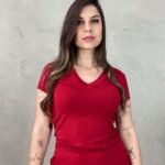 Blusa Básica  Manga Curta - Ela Linda