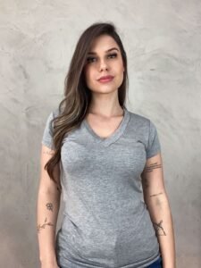 Blusa Básica Manga Curta - Ela Linda - Imagem 4