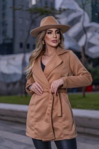 Blazer Longo Com Amarração - Ela Linda