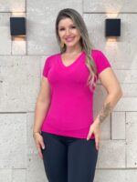 Blusa Básica Manga Curta - Ela Linda - Imagem 15
