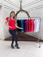 Blusa Básica Manga Curta - Ela Linda - Imagem 8